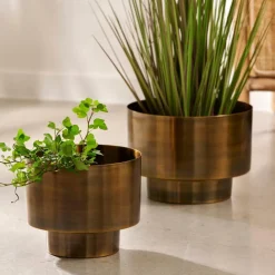 CASA SATURN Pot De Fleurs Bronze