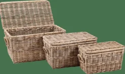 CASA SAVANNAH Coffre De Rangement Gris