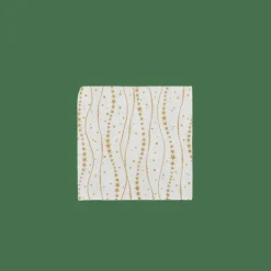 CASA STARS Set De 20 Serviettes Doré