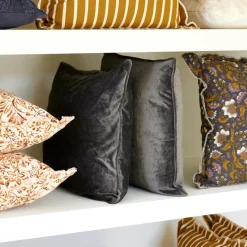CASA SUAVE Housse Pour Coussin Gris Foncé