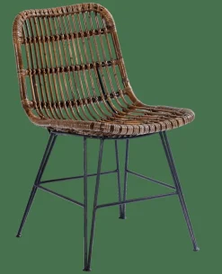 CASA SUMATRA Chaise Noir, Brun