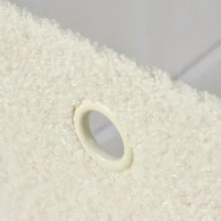 CASA TEDDY Panier Pliable Blanc Cassé