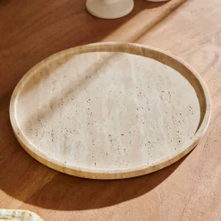 CASA TRAVI Plat De Présentation Naturel