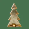 CASA TREE Support Bougie Chauffe-plat Doré