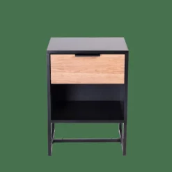 CASA TRENTON Table De Chevet Noir, Naturel