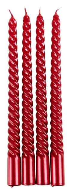 CASA TWIST Bougies Dîner Rouge