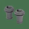 CASA VACUVIN Bouchons à Vin Set De 2 Gris