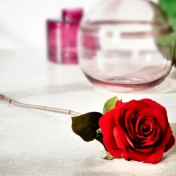 CASA VELVET Fleur Artificielle Rouge