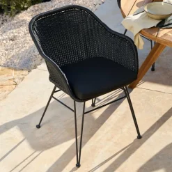 CASA VIENNA Chaise Coque Salle à Manger Noir