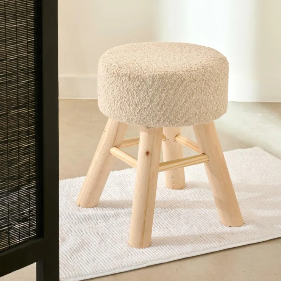CASA VINCE Tabouret Blanc