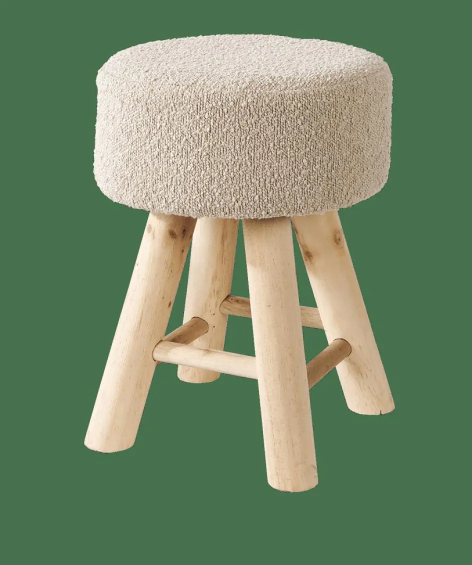 CASA VINCE Tabouret Blanc