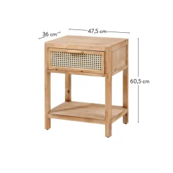 CASA WEBSTER Table De Chevet Naturel