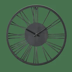 CASA WHEEL Horloge Murale Noir