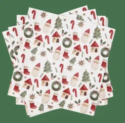 CASA X-MAS VIBE Set De 20 Serviettes Multicolore