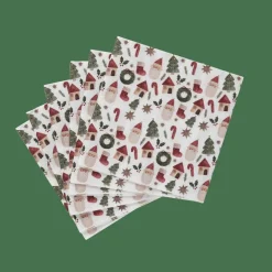 CASA X-MAS VIBE Set De 20 Serviettes Multicolore